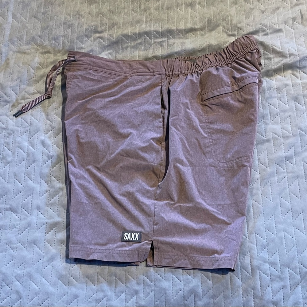 Saxx lined shorts mens large pre-owned condition - Picture 3 of 16